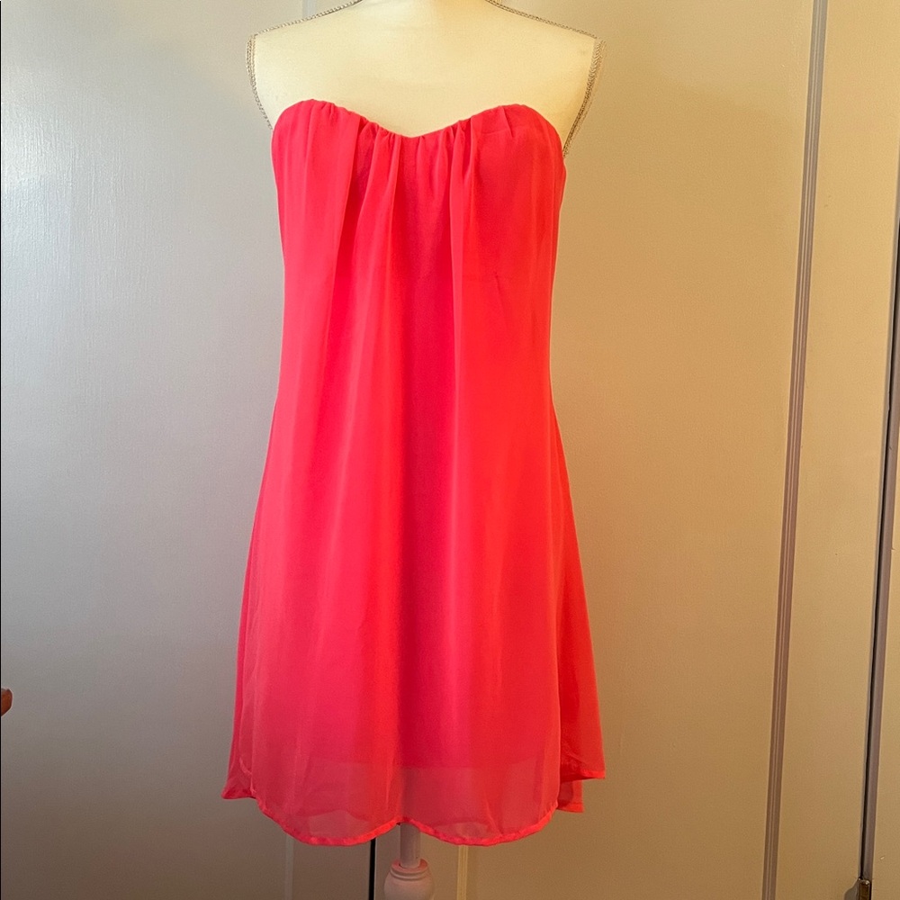 Miss Avenue Strapless Pink Dress